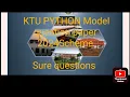 BTech PYTHON KTU Model question paper Algorithmic Thinking with Python 2024 Scheme