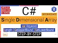 C Single Dimensional Array var Keyword Length GetUpperBound GetLowerBound