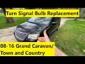 Turn Signal Bulb Replacement Chrysler Town and Country Grand Caravan 08 09 10 11 12 13 14 15 16