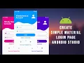 Android Material UI Login Page Design Android Studio Android UI UX Design