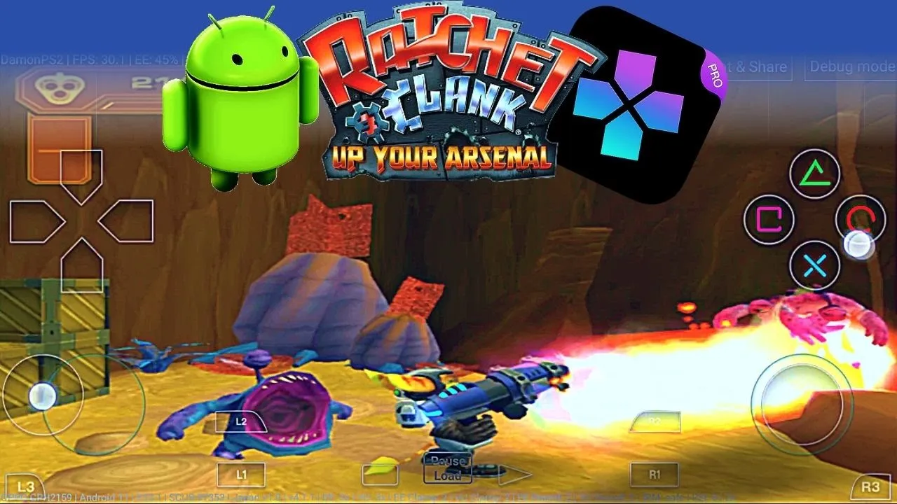 Ratchet And Clank Up Your Arsenal - PS2 Emulator Android Gameplay [Damon Ps2 PRO] - Game APK Mobile