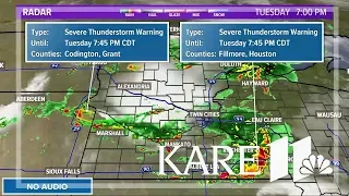 WATCH LIVE Radar shows storms moving through Minnesota