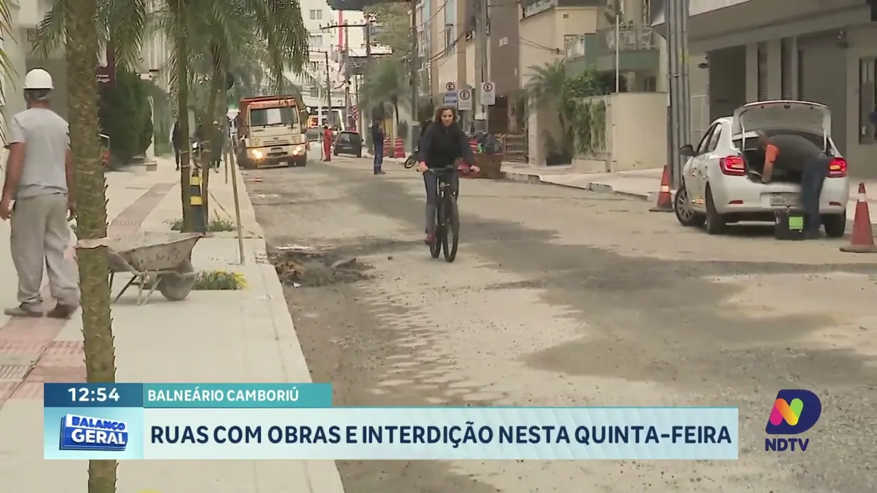 Mudanças no Trânsito: Ruas Interditadas para Obras em Importantes Vias de Balneário Camboriú