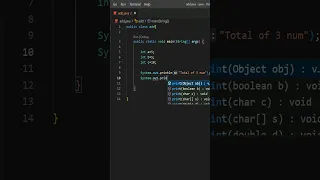 Addition of 3 numbers using Java Programming Add three number