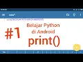 Belajar Python di Android - 1 print