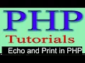 php tutorial in hindi part 4 echo and print in PHP