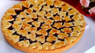 الباستا فلورا المبروشة تارت المربي بمكونات إقتصادية كلها من بيتك شكلها يجنن وطعمها روووعه 