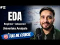 EDA using Univariate Analysis Histogram Boxplot Datatypes