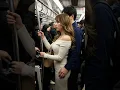 Download Lagu #13 A beautiful Japanese girl standing on a crowded Tokyo Shibuya train. 7-859