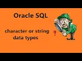 2 character or string data types in oracle SQL Data Types Oracle SQL
