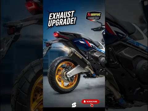 Titanium Down-pipe Upgrade! #Akrapovic #MotorcycleUpgrade #ADV #ExhaustSound #XADV750 #HondaX