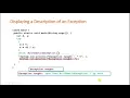 Displaying Description of Exception Module 3
