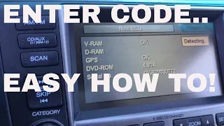 How to find and reset the navigation code in Honda and Acura vehicles Most models EASY