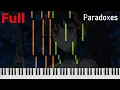 Lagu Paradoxes - Date a live Season 5 OP - Miyu Tomita - Piano Tutorial - Full - Medium + Sheet music