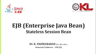 EP0017 EJB Enterprise Java Bean - Stateless Session Bean