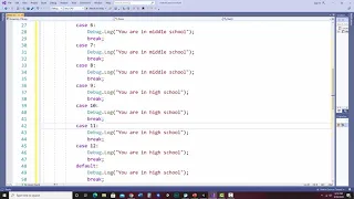 Switch Case Statements in Unity with C