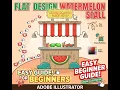 How to Draw a Flat Design Watermelon Stall Adobe Illustrator for Beginners