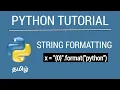 Python String Formatting - Tamil Tutorial iCoding