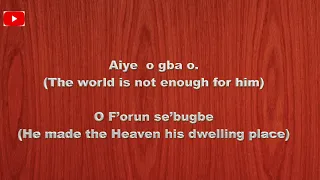 alujo yoruba praise and worship medley lyrics video with english translation kii se mimo se