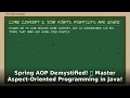 Master Spring AOP in Java Aspect-Oriented Programming Explained for Beginners