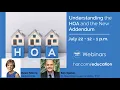 Webinar Understanding the HOA and the New Addendum
