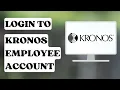 How to Login to Kronos Employee AHN Account