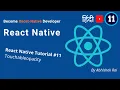 React Native TouchableOpacity React Native Tutorial in Hindi