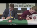 Hamden Hall football stars sign with Michigan Harvard