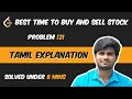 Best time to buy and sell stock Leetcode problem 121 Tamil Explanation