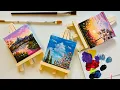 3 Easy Acrylic Painting for Beginners 3 Mini canvas ideas