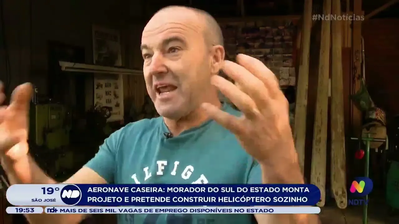 Aeronave caseira: catarinense monta projeto e pretende construir helicóptero sozinho