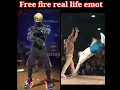 Lagu Free fire booyah bundle emot in real life free fire emot vs real life emot #shorts #short #freefire