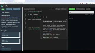 Coderbyte Time Convert Easy Solution with JavaScript