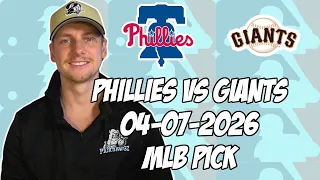 Philadelphia Phillies vs San Francisco Giants 26 MLB Pick Prediction MLB Betting Tips