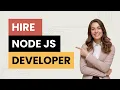 Hire Experienced Node JS Developers In India The App Ideas