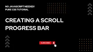 Creating a Scroll Progress Bar with Pure CSS Web Development Tutorial