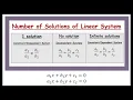 Solutions for Linear Systems Unique Infinite and No Solution
