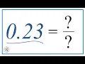 0 23 as a Fraction simplified form