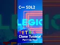 C Tetris Clone Tutorial Series Part 1 Up Now