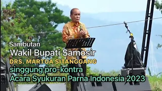 Download Wakil Bupati Samosir Martua Sitanggang singgung pro kontra Pesta Parna 2023 MP3