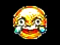 Deep fried emoji laughing but more louder
