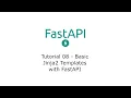 FastAPI Series Tutorial 08 Basic Jinja2 Templates with FastAPI