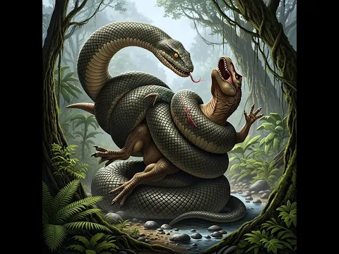 T-Rex vs Titanoboa – Who Would Win? | Prehistoric Battle Explained | #shorts #animals #facts