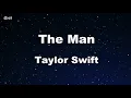 The Man - Taylor Swift Karaoke 【No Guide Melody】 Instrumental