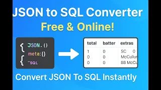 Json to sql database