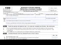 IRS Form 1310 walkthrough Statement of Person Claiming Refund Due a Deceased Taxpayer