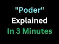 Spanish - The Verb Poder Explained In 3 Minutes