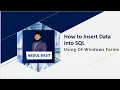 How to Insert Data in SQL SERVER using C Win Forms