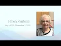 Helen Martens funeral - November 12 2pm