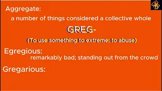 Root Word GRE GREG - Prisma minds